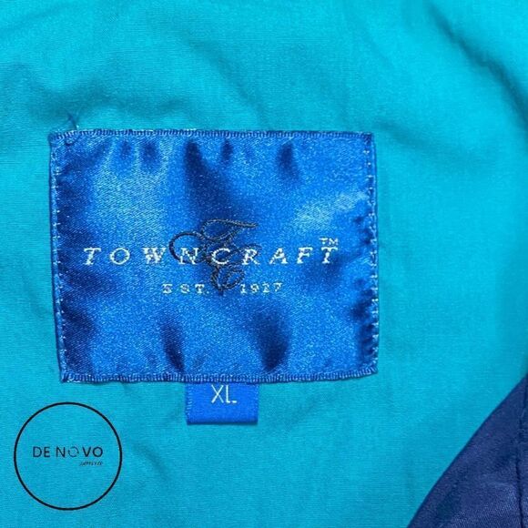 Town Craft Men's Vintage Full Zip Windbreaker Jacket Size XL Blue - Picture 2 of 8